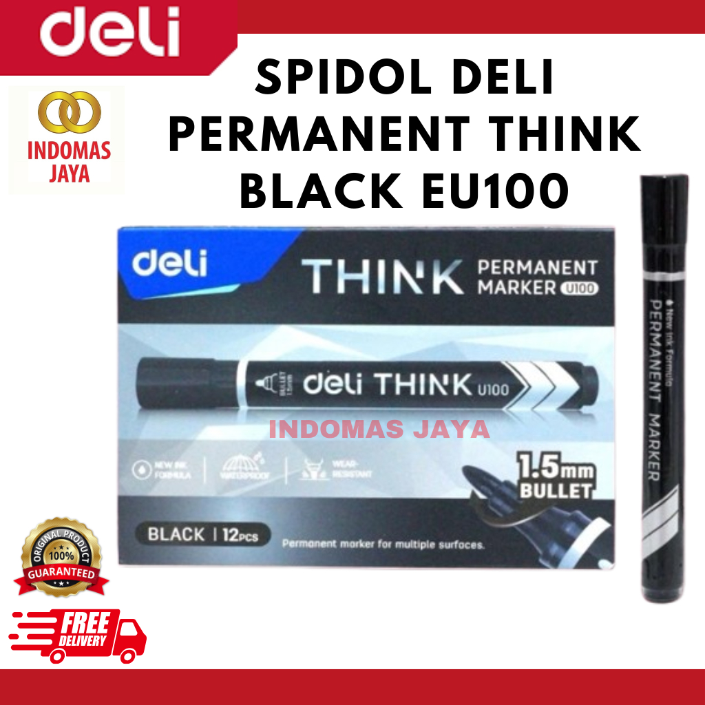 

Spidol Permanent DELI THINK U100 1.5mm Bullet (1 pcs)