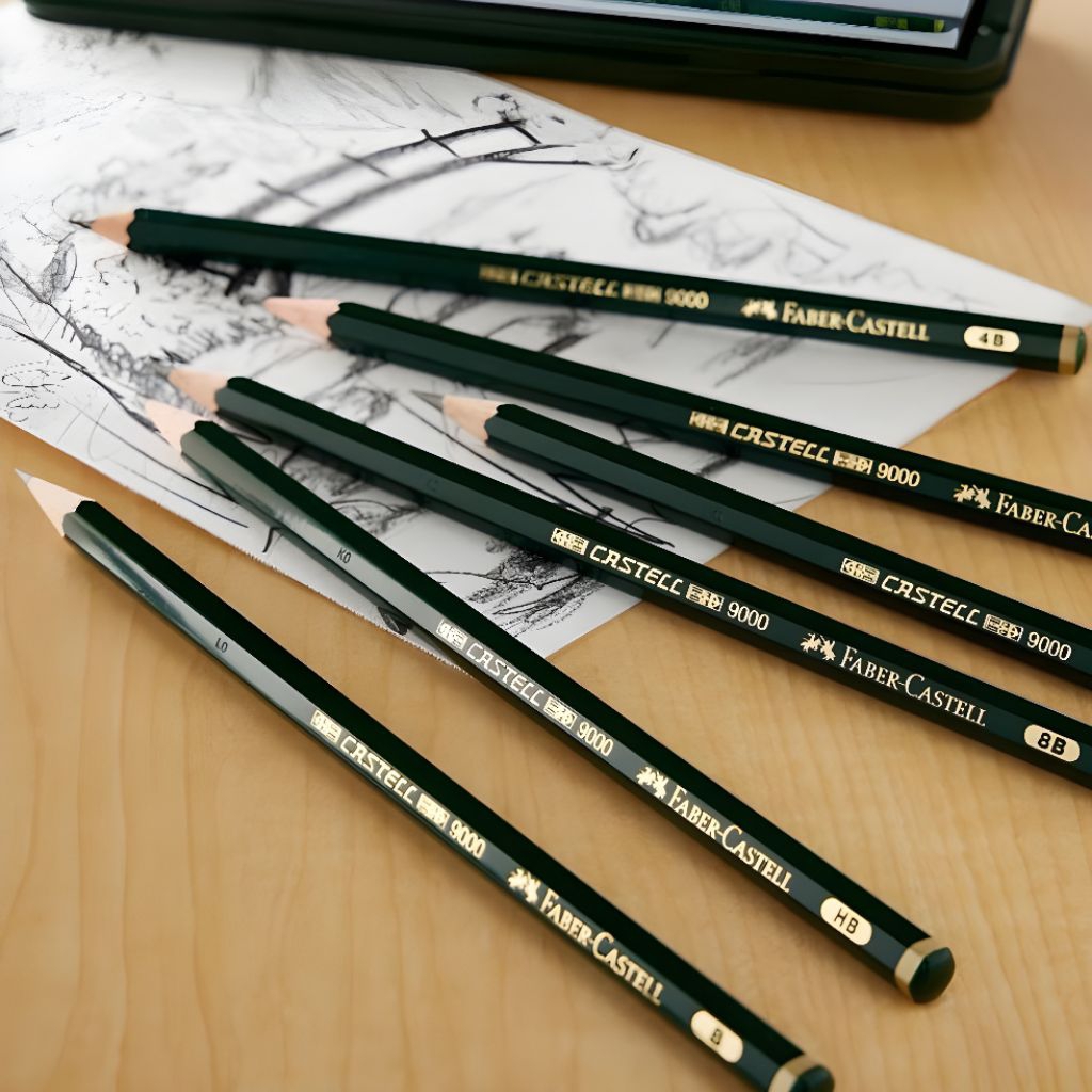 

pensil Faber Castell 2B pensil warna hitam / biasa digunakan untuk ujian