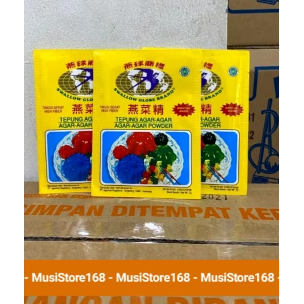 

MS168 - Agar Swallow Globel 7Gram Bening. Agar - Agar / Ager / Pudding.