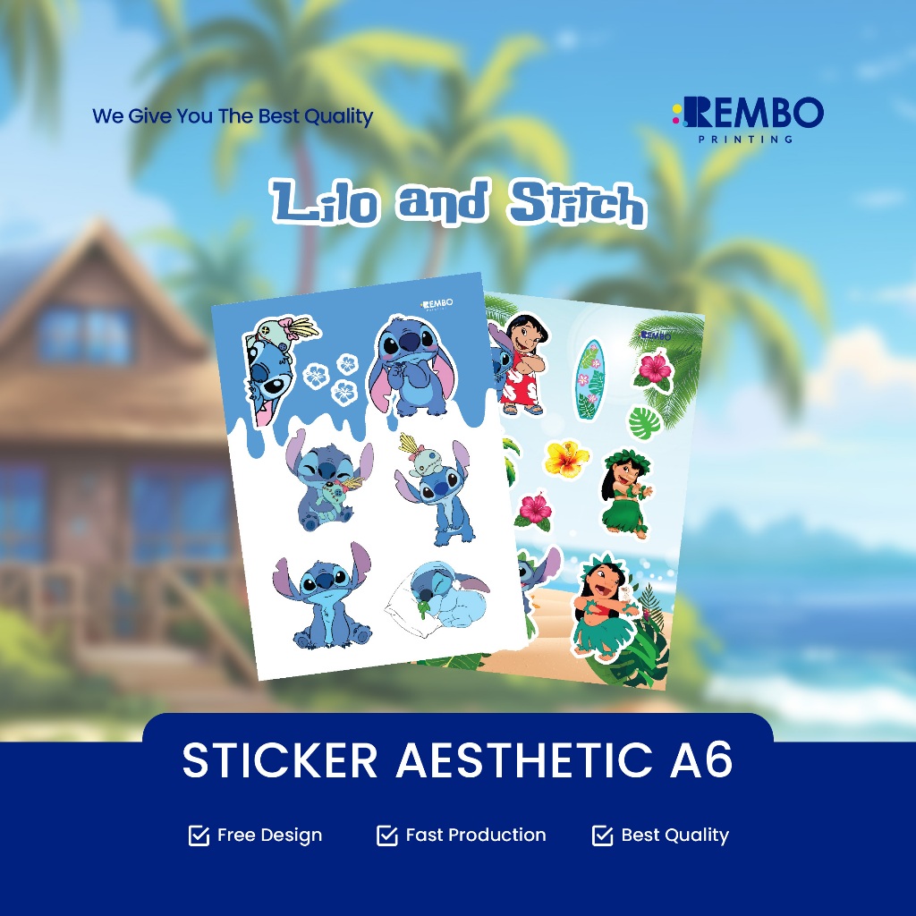 

STIKER AESTHETIC A6 VINYL *BISA CUTTING* | STICKER AESTHETIC LILO AND STITCH | STIKER AESTHETIC | STIKER BINDER (NOT OFFICIAL)