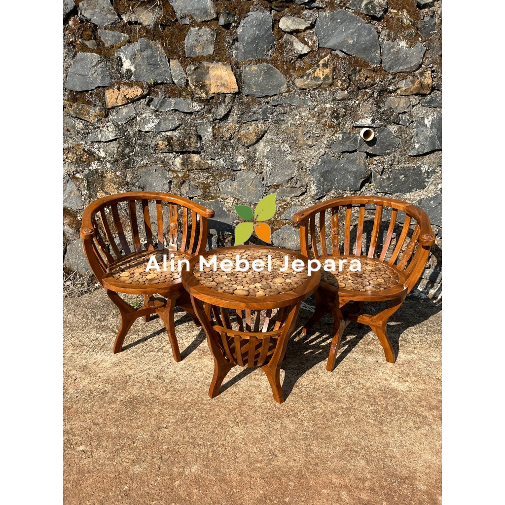 Kursi teras mangkok, Kursi teras jati