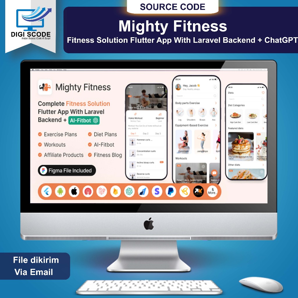 Mighty Fitness: Complete Fitness Solution Flutter App With Laravel Backend + ChatGPT