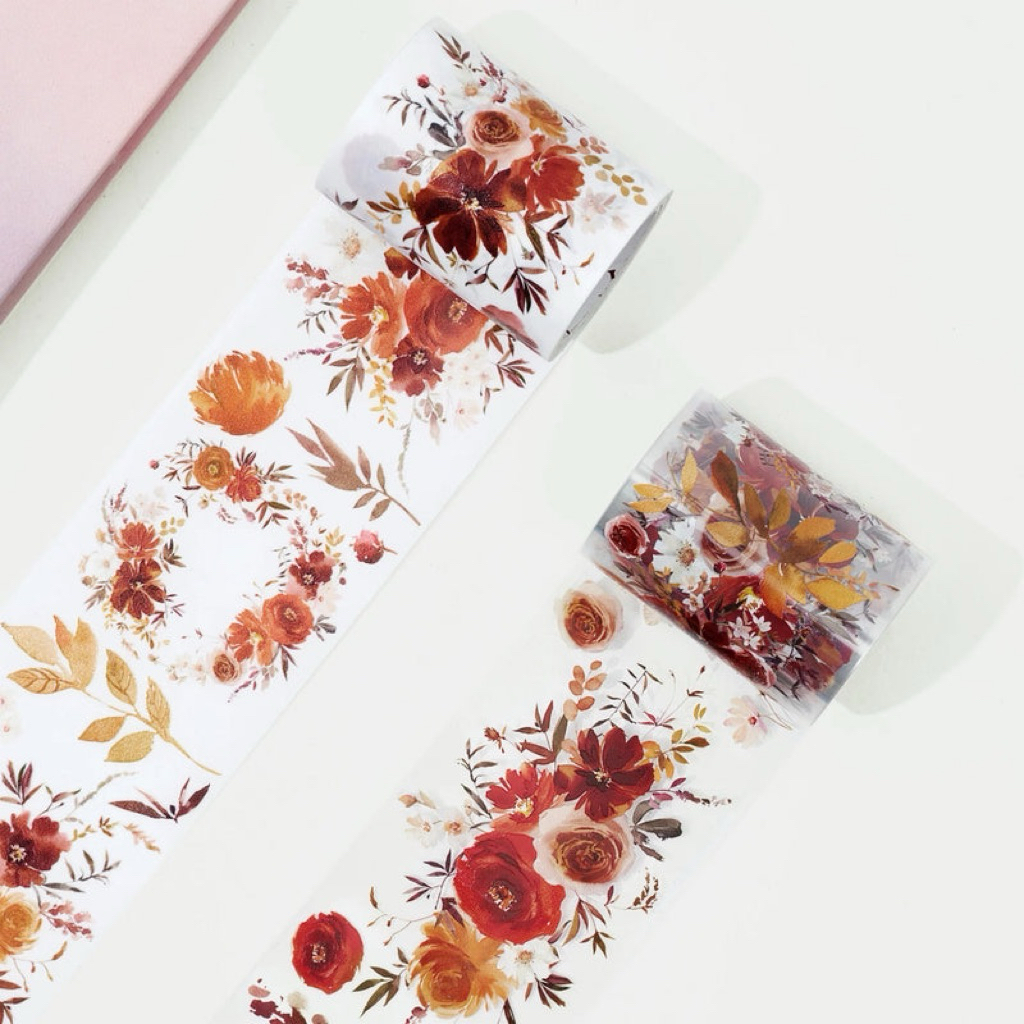 

Florals Copper Wide WT Pet Tape Roll