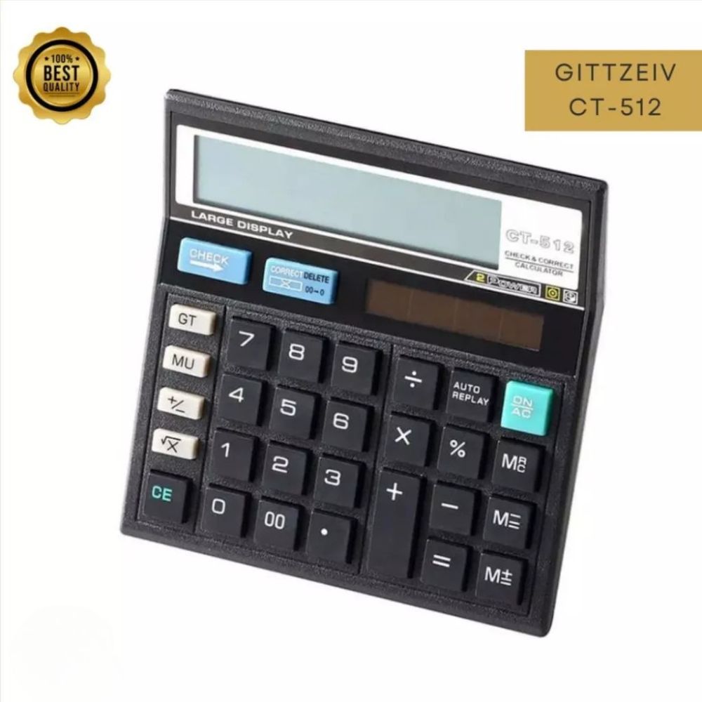 

[TG] Kalkulator GITTZEIV CT-512 12 Digit / Calculator Check Dual 2 Power Termurah