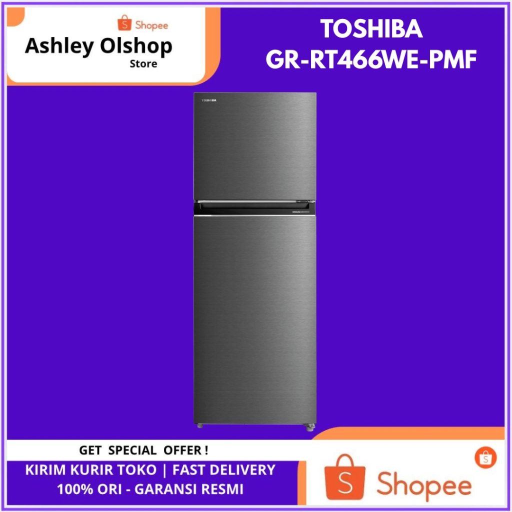 Kulkas 2 Pintu Inverter Toshiba GR-RT466WE-PMF 338 Liter Toshiba GRRT466WE