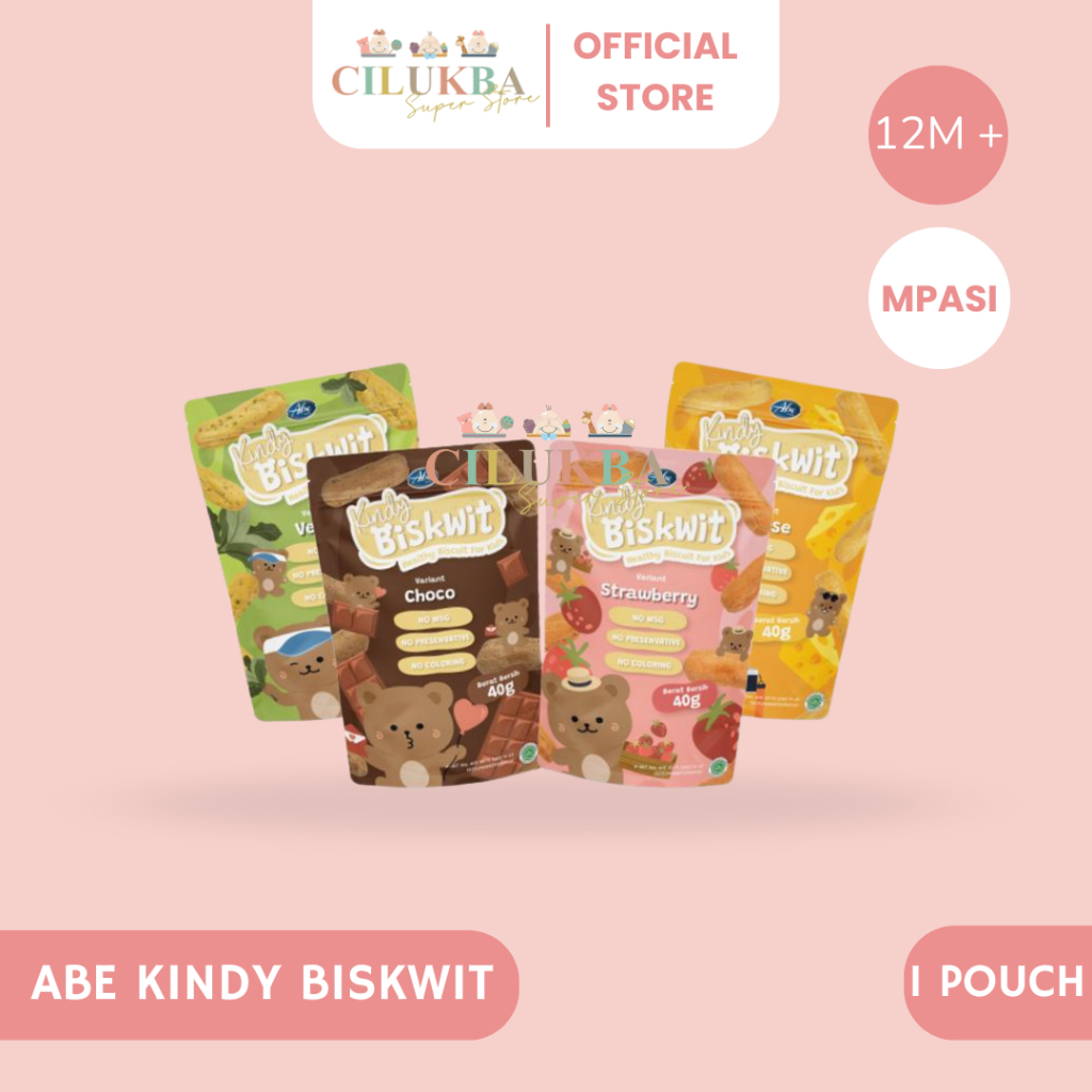 ABE FOOD KINDY BISKUIT | CEMILAN ANAK 1 TAHUN | CEMILAN BAYI & ANAK | BISKUIT BAYI | MAKANAN BAYI