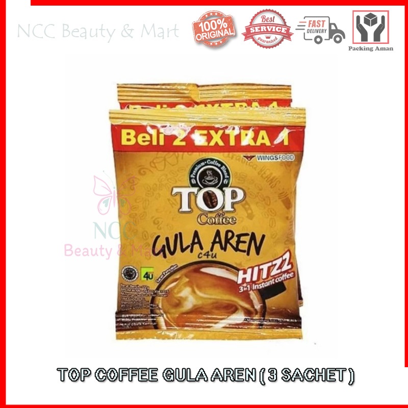 

* NCC * Top Kopi Kopi Gula Aren Instant Coffee 3 in 1 Kemasan Sachet Saset (BELI 2 EXTRA 1)