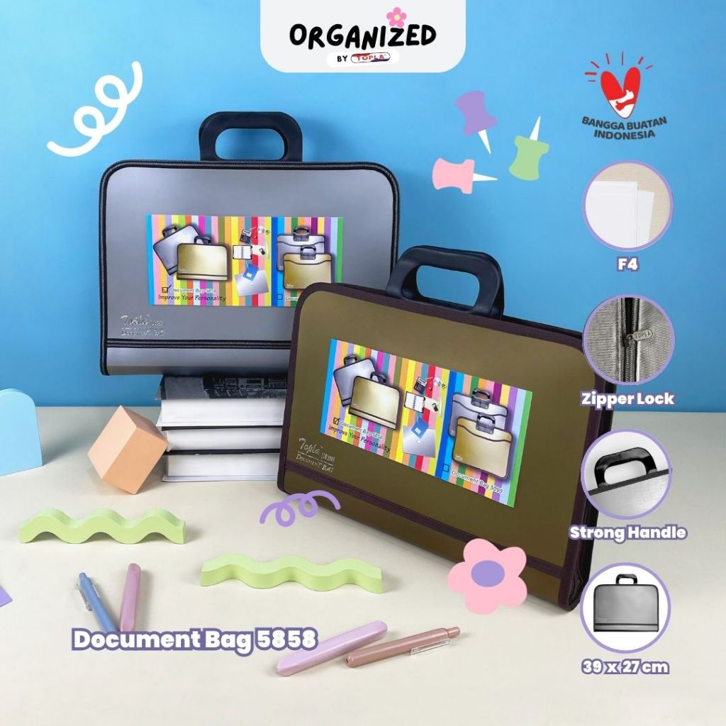 

Topla documen bag / tas laptop 14 inch dokumen tenteng tas kertas berkas skripsi ukuran folio
