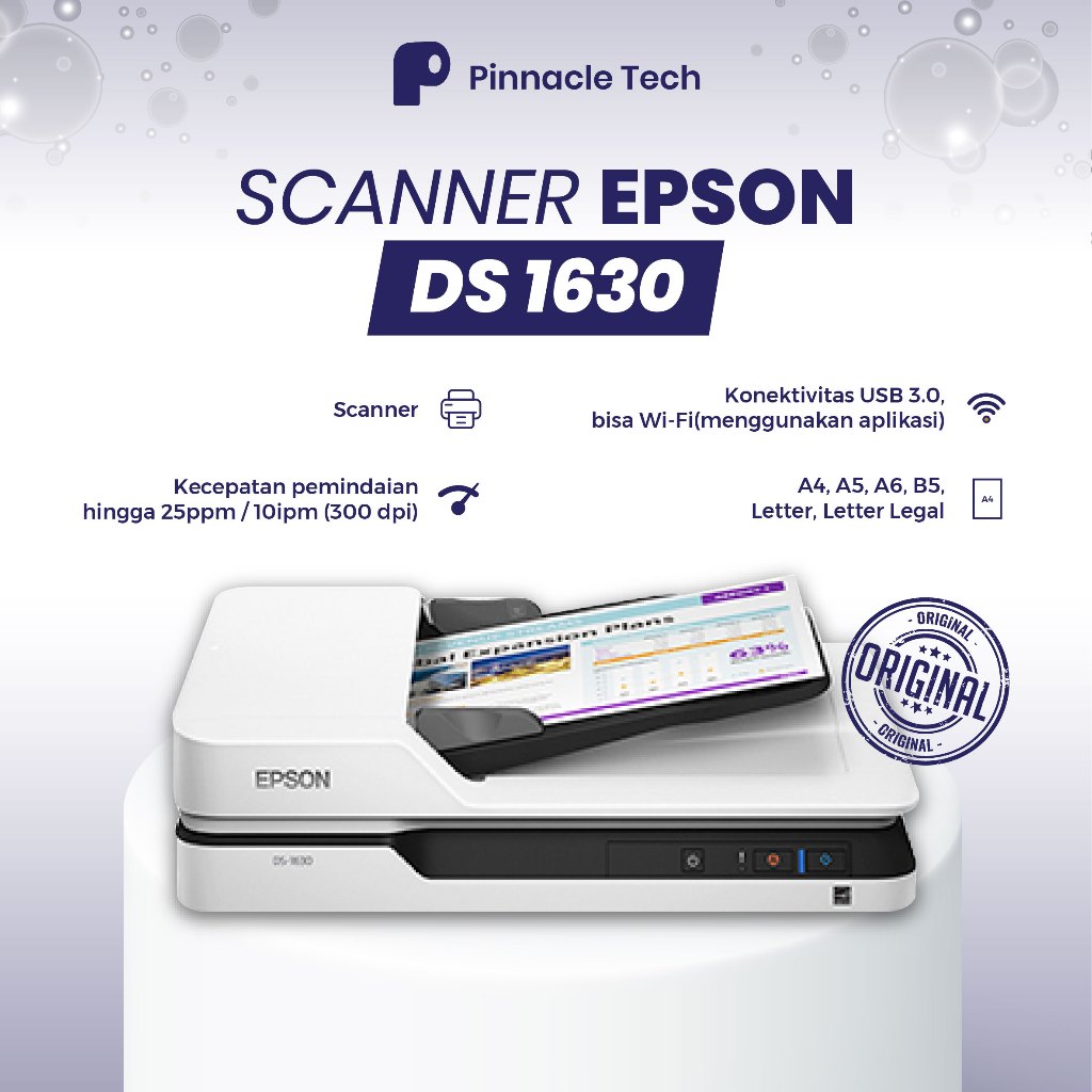 Scanner Epson WorkForce DS1630 DS-1630 DS 1630 - Epson DS1630 100% Original