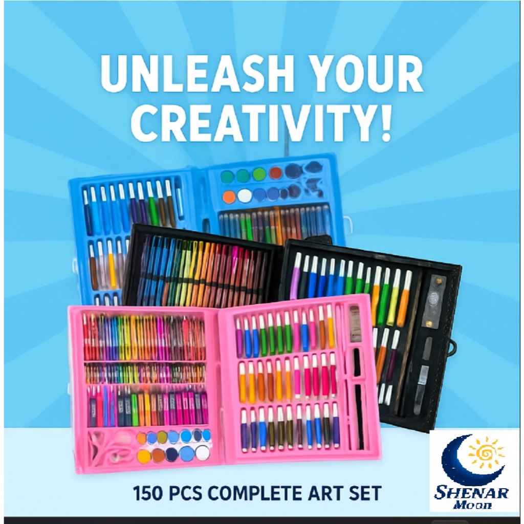 

Shenar Moon Crayon Art Set 42 pcs / 86 pcs / 150 pcs / 208 pcs Paket Alat Menggambar Spidol Crayon