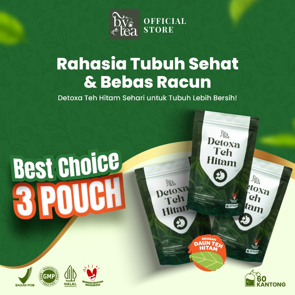 

By Tea Detoxa Teh Celup Premium Teh Herbal Detox Sistem Pencernaan Daun Kelor Teh Hitam Jahe Merah