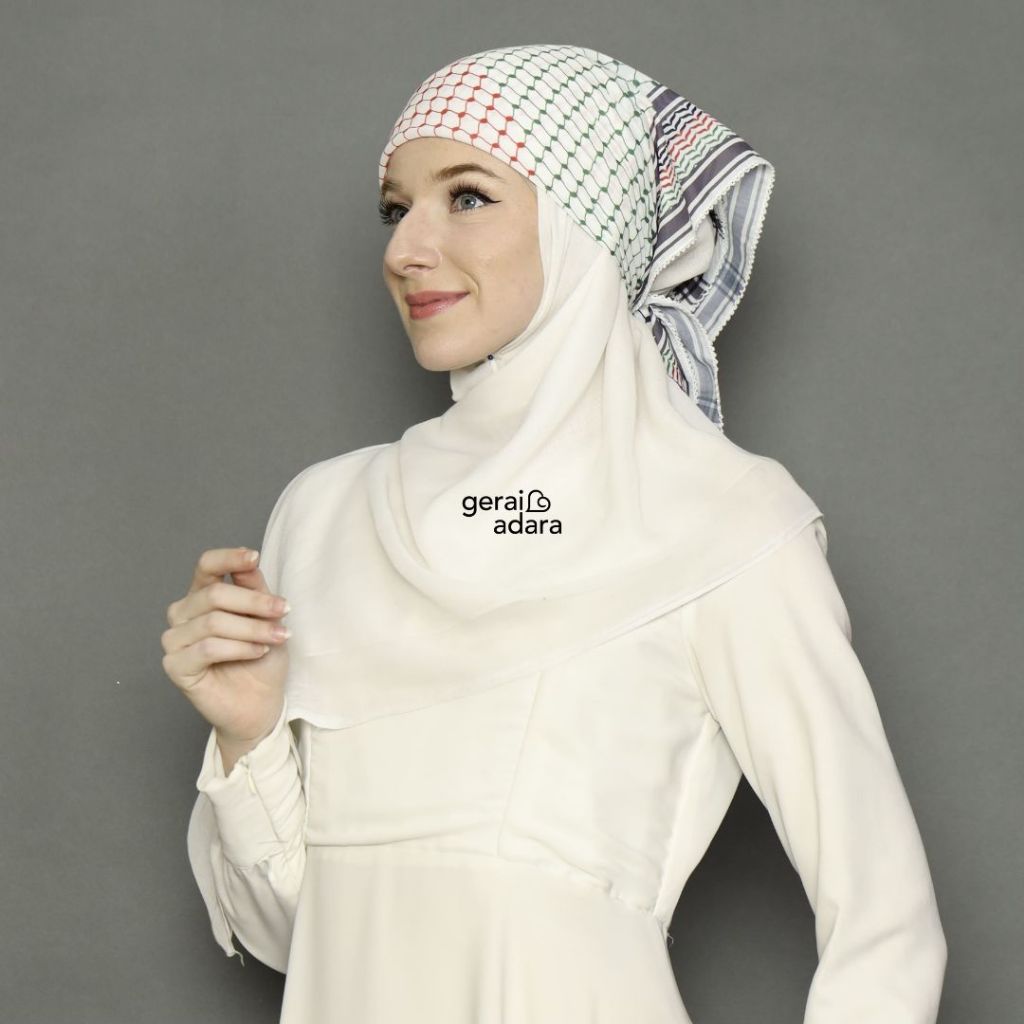 Keffiyeh Palestina - Scarf Keffiyeh - Slayer Keffiyeh - Bandana Segiempat Gerai Adara