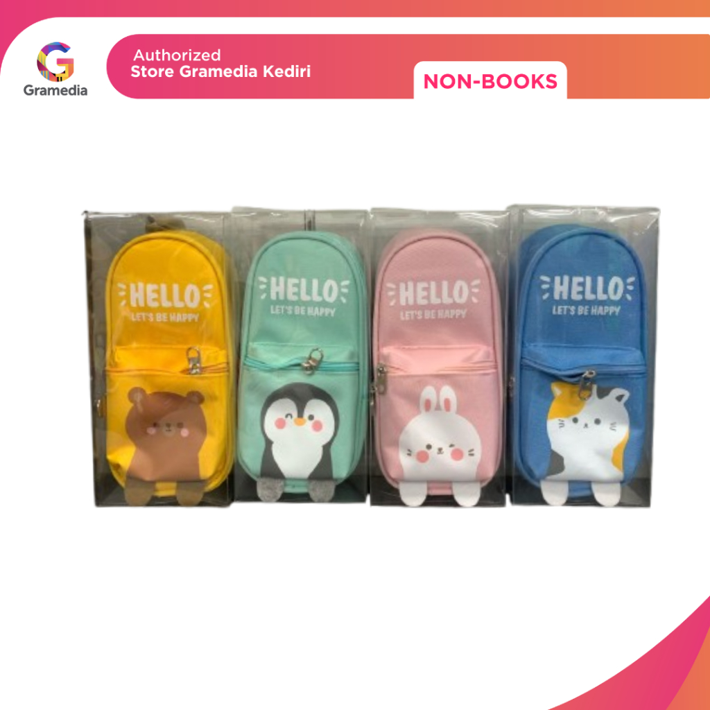 

Grameda Kediri-ako pencase bagstyle hello lets be happy pastel
