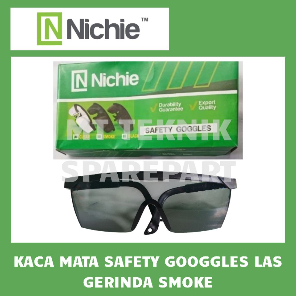 NICHIE KACA MATA SAFETY GOGGLES OUTDOOR, LAS / GERINDA SMOKE