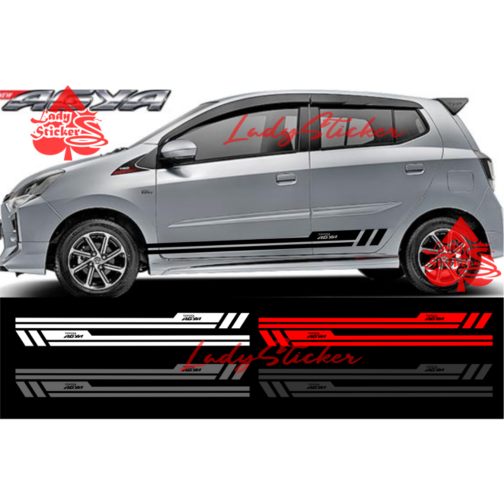 Cutting sticker mobil agya sticker stiker mobil toyota agya