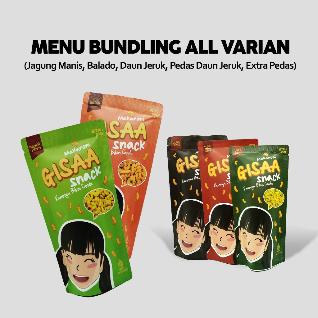 

Makaroni Bundling ALL Varian - GISAA SNACK