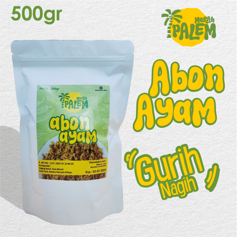 

Palem Merah Abon Ayam 500 g – Tanpa Pengawet - Lauk Praktis