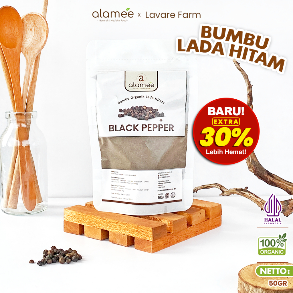 

Lada Hitam Bubuk Black Pepper Powder Merica Ground Rempah Rimpang Murni Asli Tanpa Campuran 50gram