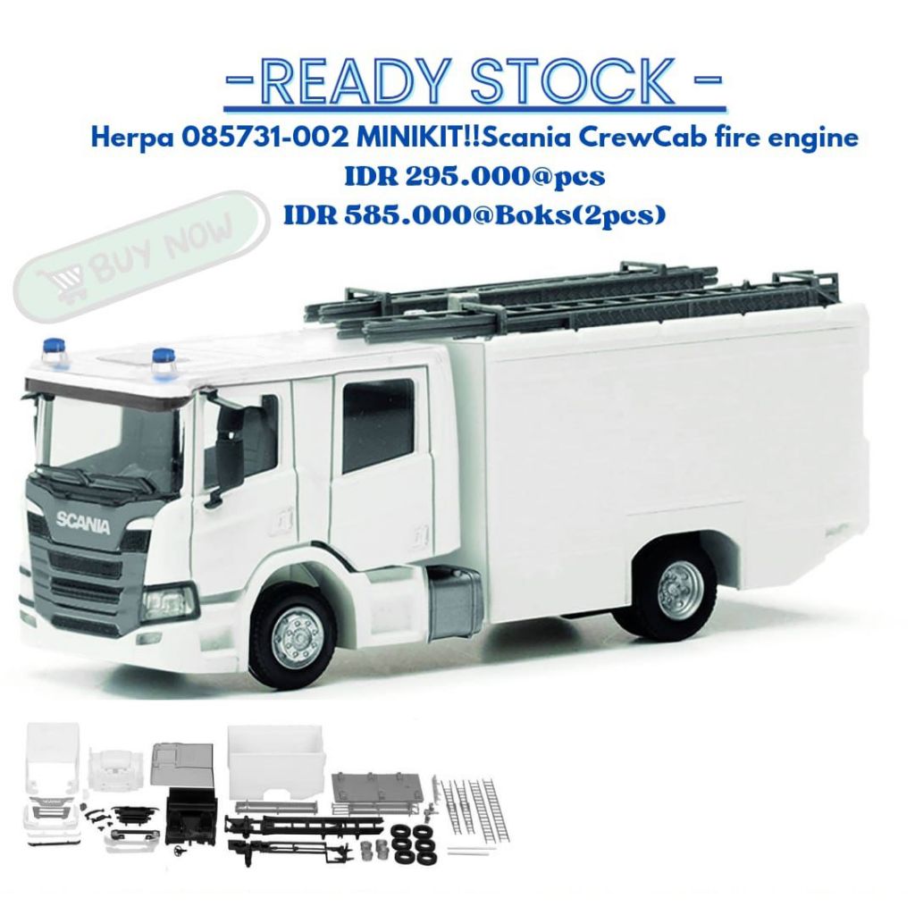 Herpa 085731-002 MinikitScania CrewCab fire engine