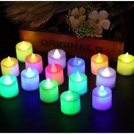 lampu lilin LED warna warni baterai