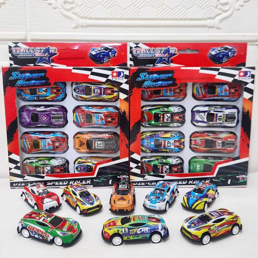 

SPEED RACING MASTERS mainan mobil isi 8pc Mainan Die-Cast Mobil 8 PCS / Mainan Mobil BALAP Isi 8 Pcs