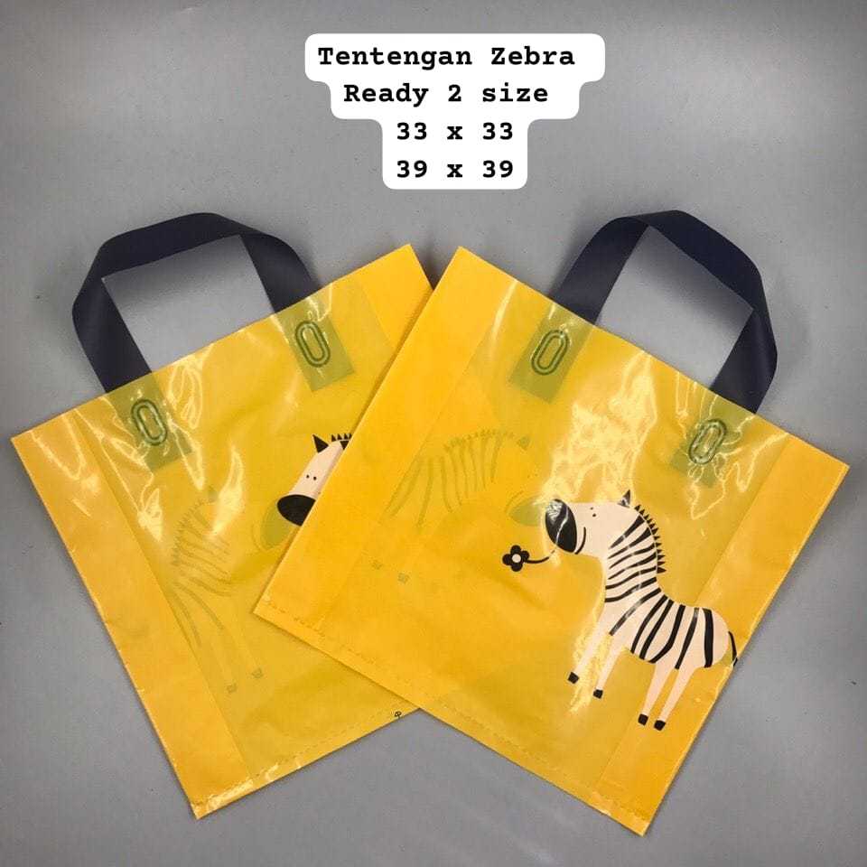 

Kantong Tenteng Tentangan premium plastik fashion bingkisan hadiah cookies kue bungkus kado suvernir snack opp paperbag motif Zebra 2 ukuran