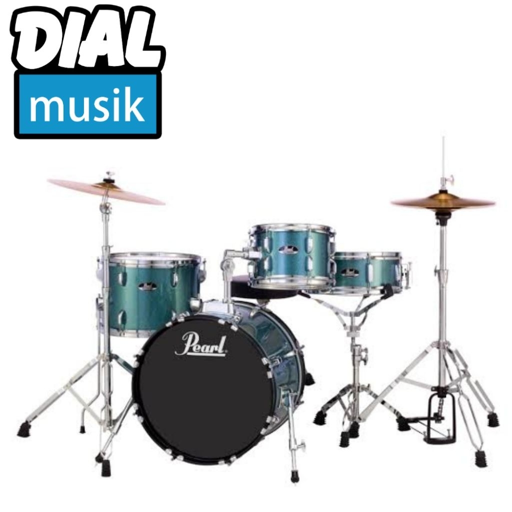 Pearl Roadshow RS584 (Bass 18) Drum Set Aqua Blue Glitter - Drum Pearl RS 584 / Pearl Drum RS-584 / 