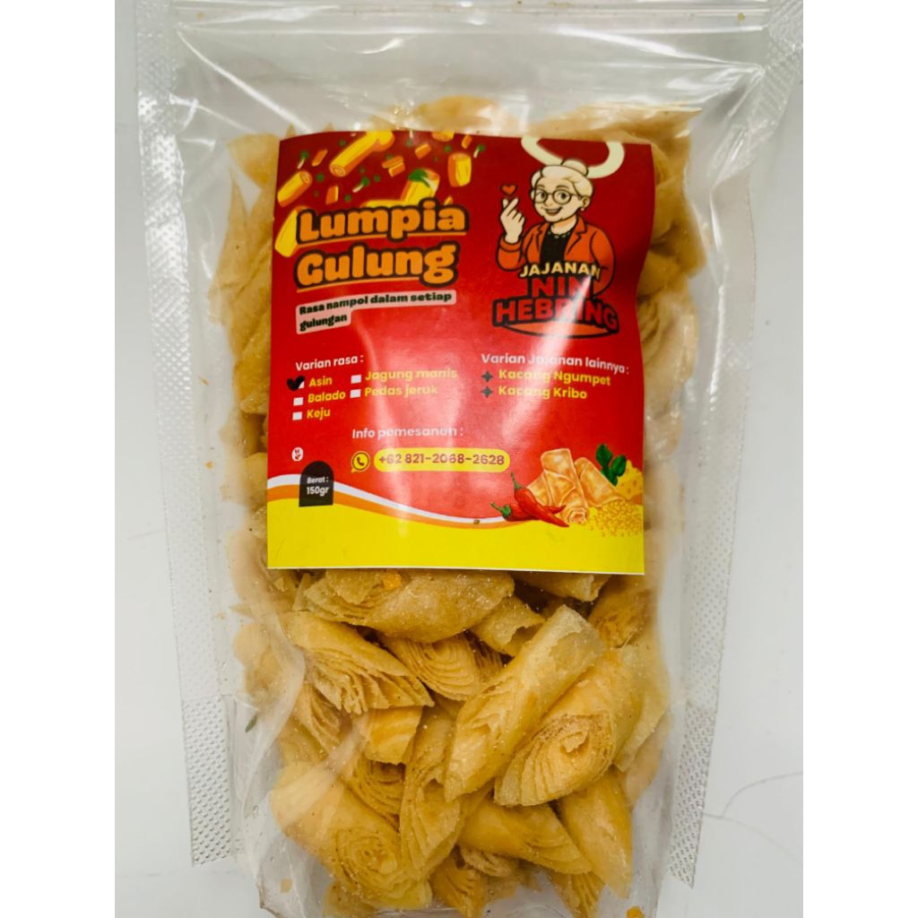 

snack makanan ringan lumpia gulung rasa asin