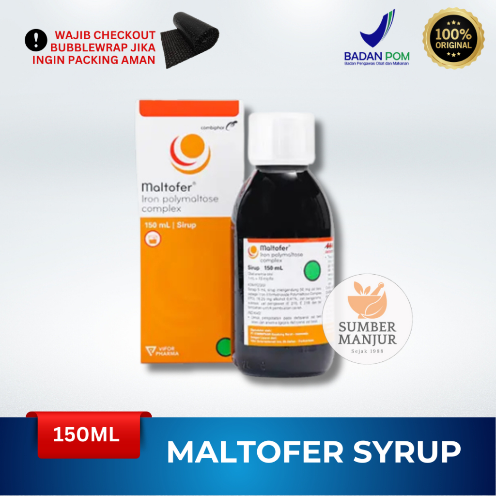 

MALTOFER SIRUP 150ML / SUPLEMEN UNTUK MEMENUHI KEKURANGAN ZAT BESI