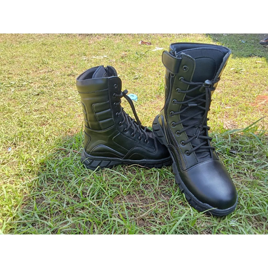 Sepatu Safety TNI POLRI Blackhawk Ujung Besi Andrishoesstore Original