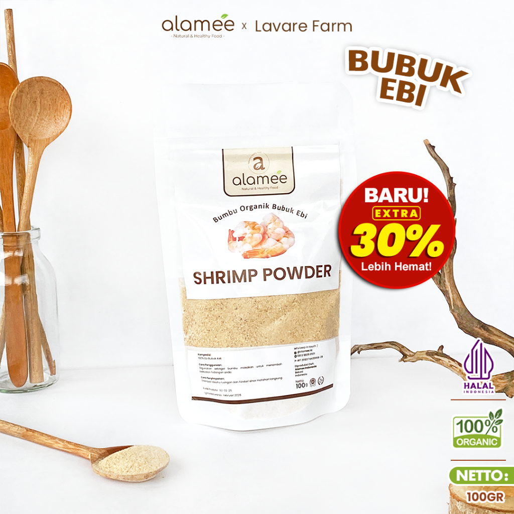 

ALAMEE Ebi Bubuk Kering Bumbu Dapur Organik Udang Shrimp Powder Giling Praktis 100gr BUMA