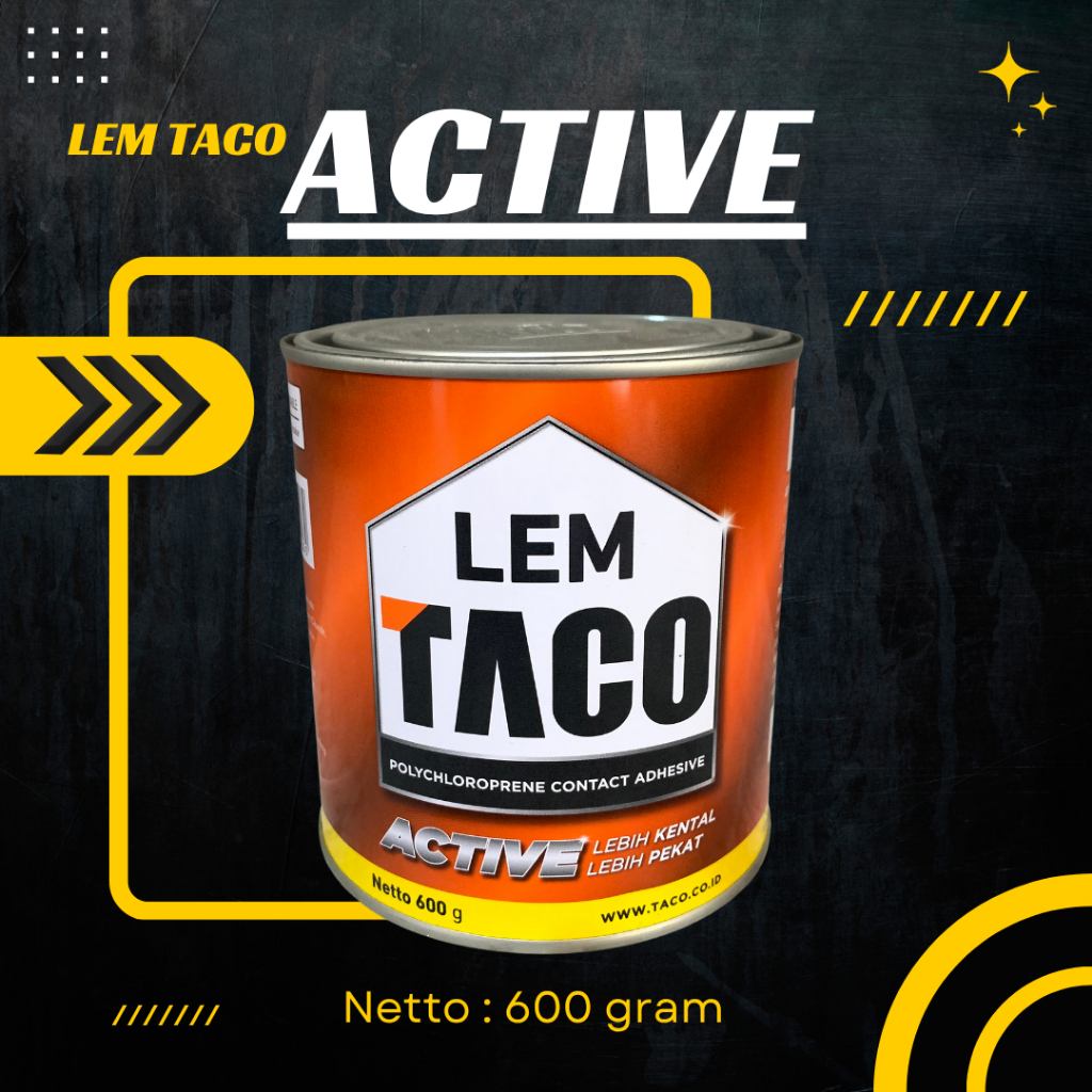 TACO Lem ACTIVE | Lem Vinyl | Lem HPL | Lem Merah Taco 600 gram