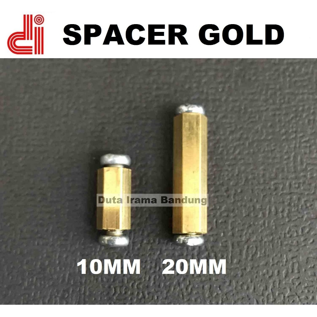 Spacer Besi Baut-Baut Penyanggah PCB Hexagon Segi 6 Kuningan Baut M3