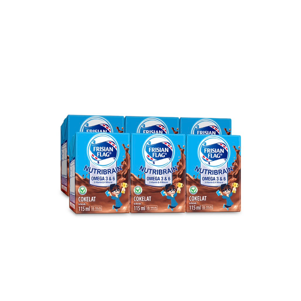 

Frisian Flag Nutribrain Susu UHT Cair Cokelat 6 x 115 ml