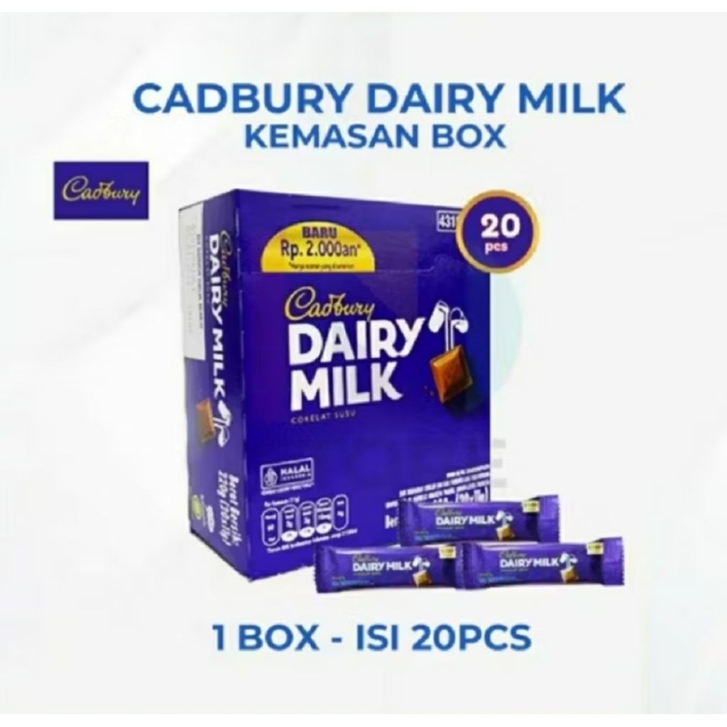 

CADBURY DAIRYMILK 2000 KEMASAN BOX ISI 20