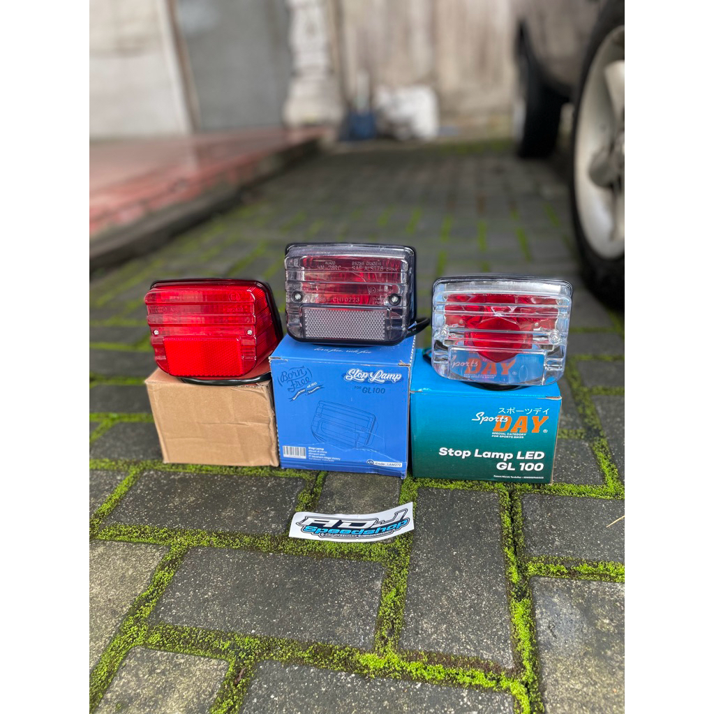 stoplamp gl 100 SMOKE CLEAR MERAH  lampu gl 100 lampu belakang gl 100 BENING MERAH