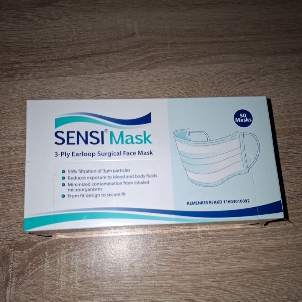SENSI MASK 3 ply Earloop Surgical Face Mask ISI 50