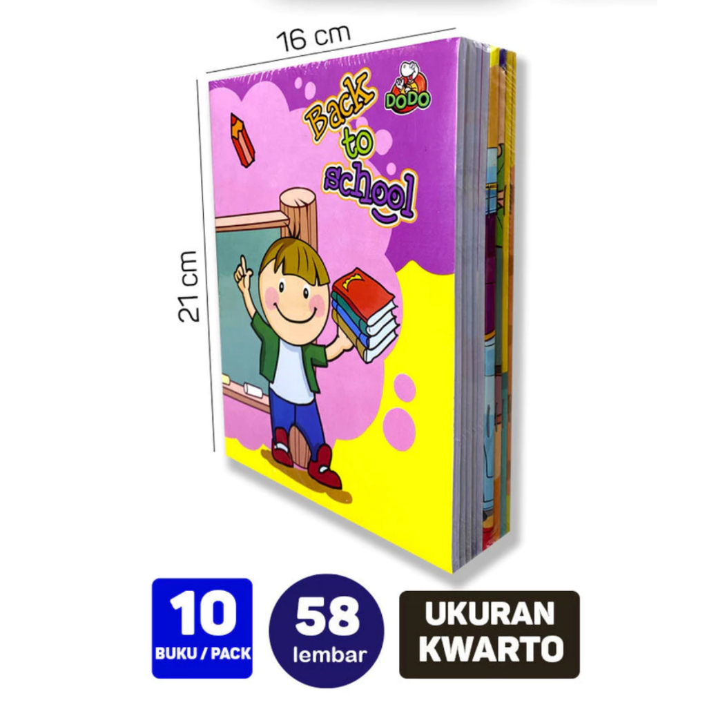 

Buku Tulis Dodo Isi 58 Lembar 1 Pack isi 10 Buku Buku Tulis Sekolah