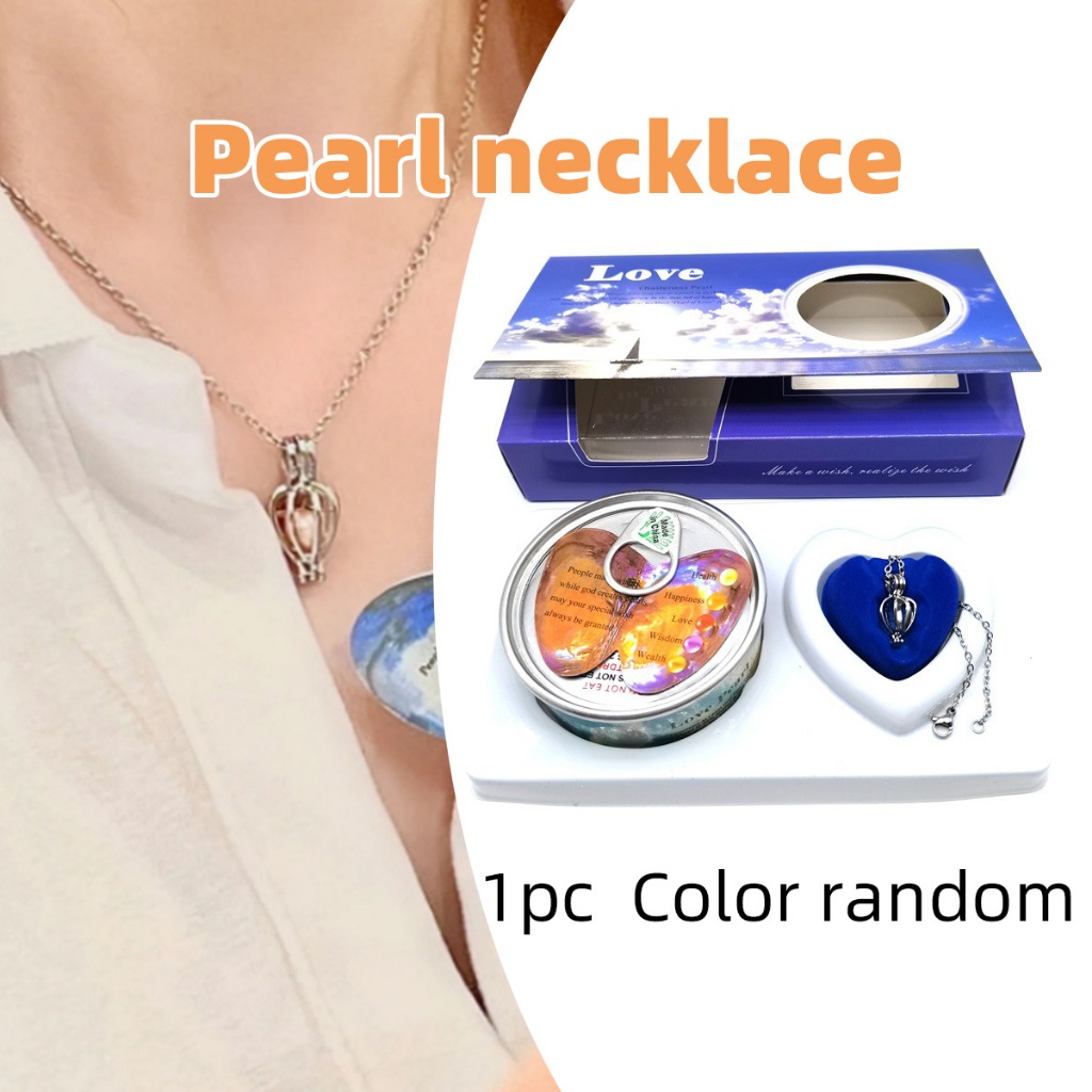 Kalung Mutiara Kerang Asli Viral Pearl Dalam Kerang Hadiah Unik Wish Pearl Gantungan Kunci Wish Gift