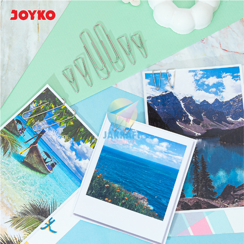 

(10 Box Kecil) Trigonal Paper Clips Clip Kertas Besar JOYKO No.5 / 5N Murah Berkualitas isi 60 Pcs