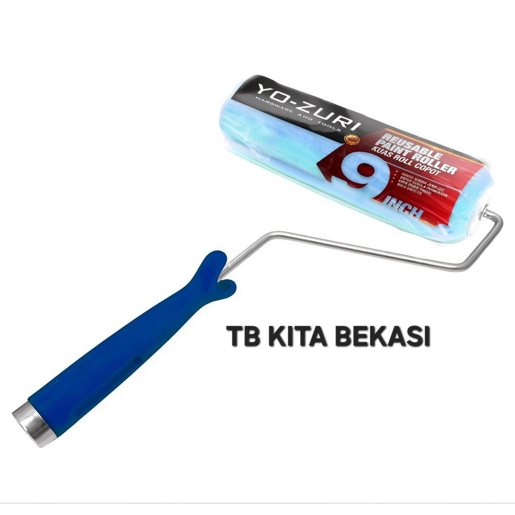KUAS BULU ROLL YOZURI / KUAS CAT YOZURI 9 INCH / KUAS GAGANG ROLL YOZURI