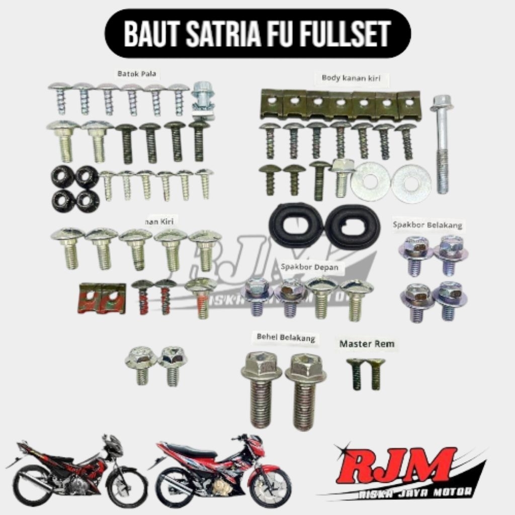 Baut Body Satria Fu Full Set / Baut Satria Fu Full Body
