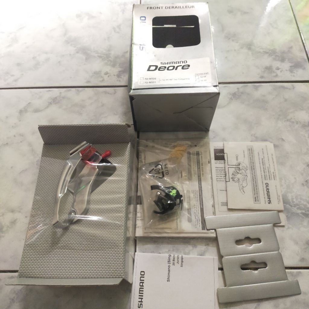 FD Shimano Deore FD-M530 3 speed via Japan model Clamp  kondisi NOS