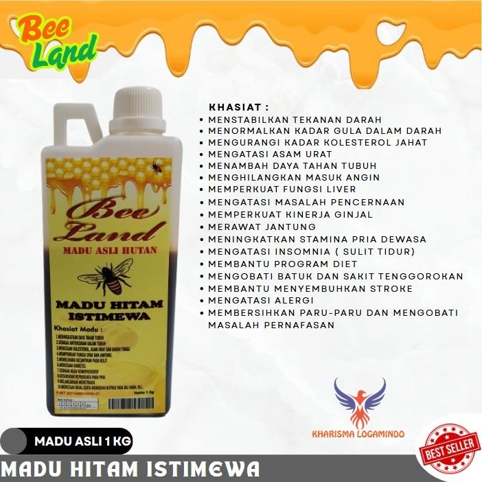 

MADU HITAM ISTIMEWA 1000g BEE LAND 100% ASLI MADU 1kg-KLP