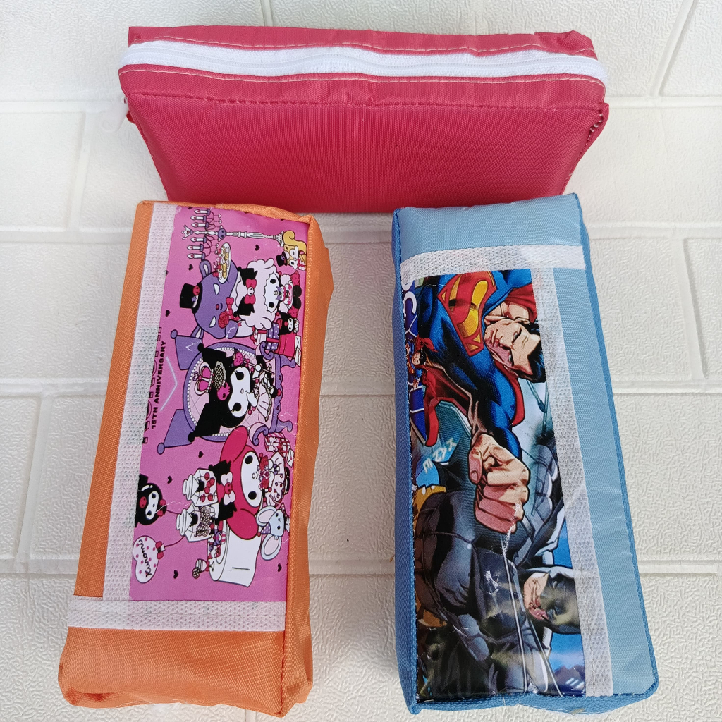 

Tepak / Tempat Pensil Resleting Murah kasaran Motif Campur Random