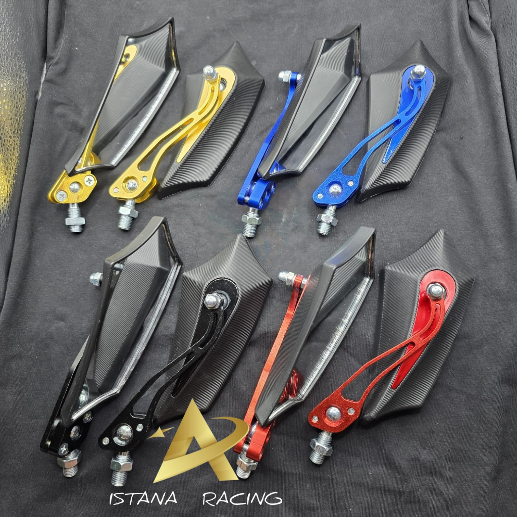 Spion Batman Kaca Spion Motor Variasi Spion Koso Model Batman Tangkai Cnc Universal Untuk Semua Moto