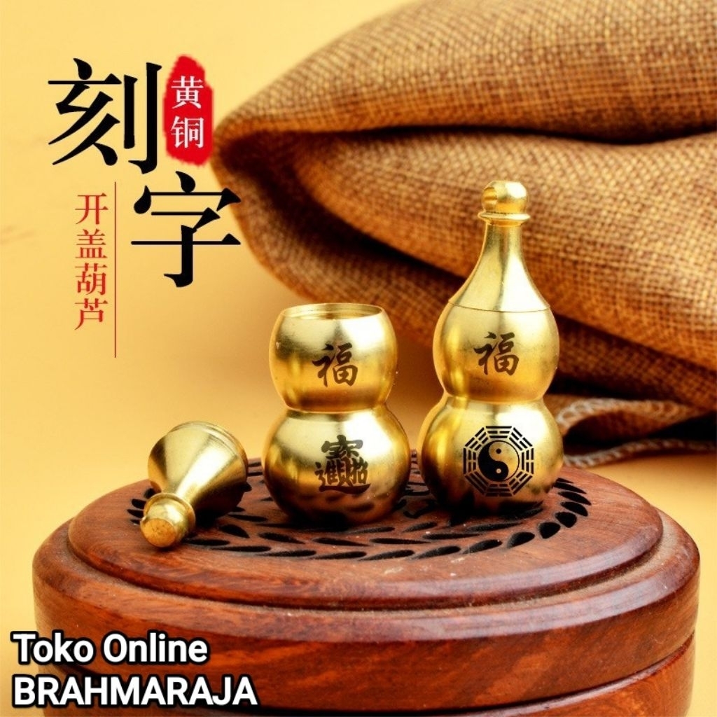 Liontin Tabung Labu Size Besar Bahan Dari Logam Kuningan Asli