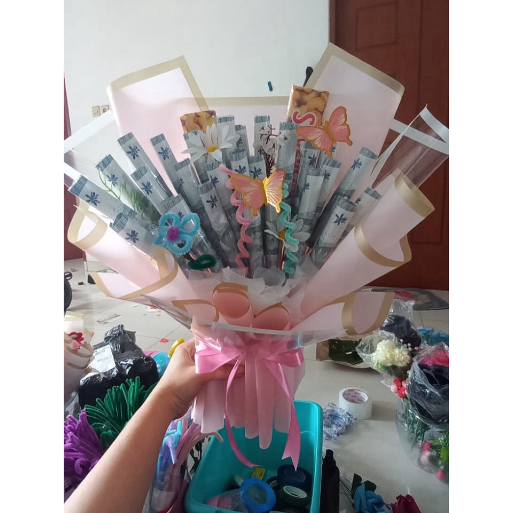

buket uang mix coklat