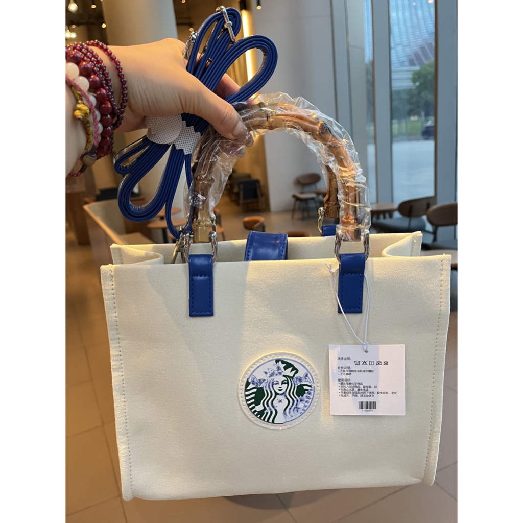 [WAJIB BACA DESC ] Starbucks China 2024 NEW BAG Starbucks25th Anniversary Canvas Handbag  | Tas Star