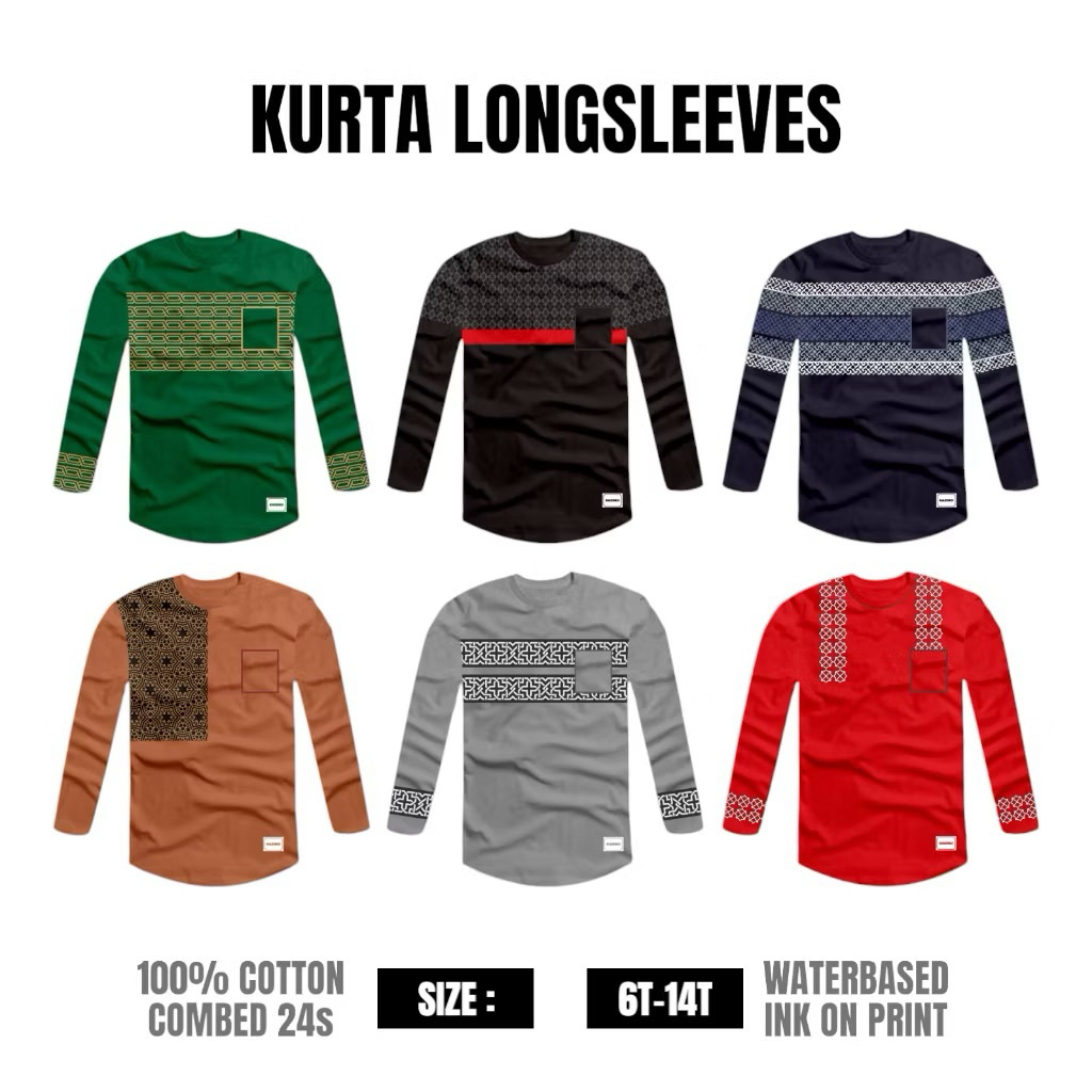 ATASAN KAOS KURTA KAZOKU LENGAN PANJANG